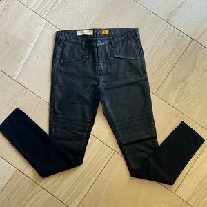 Anthro Pilcro and the Letterpress Vegan Leather Zipper Pants Size 28